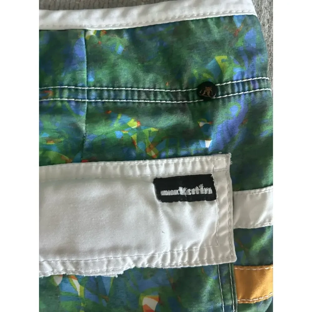 Katin Custom Fit Swim Trunks Mens 32 Tropical Board Shorts Surf USA Camu